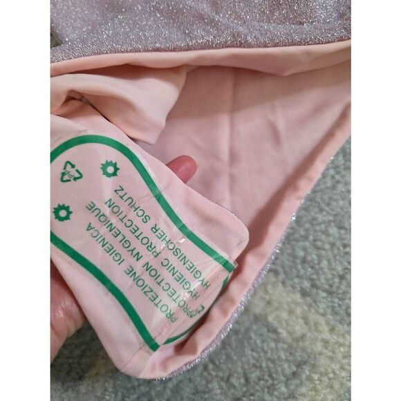 Wave Babe Light Pink Shimmer Bikini L NWT - Picture 6 of 8